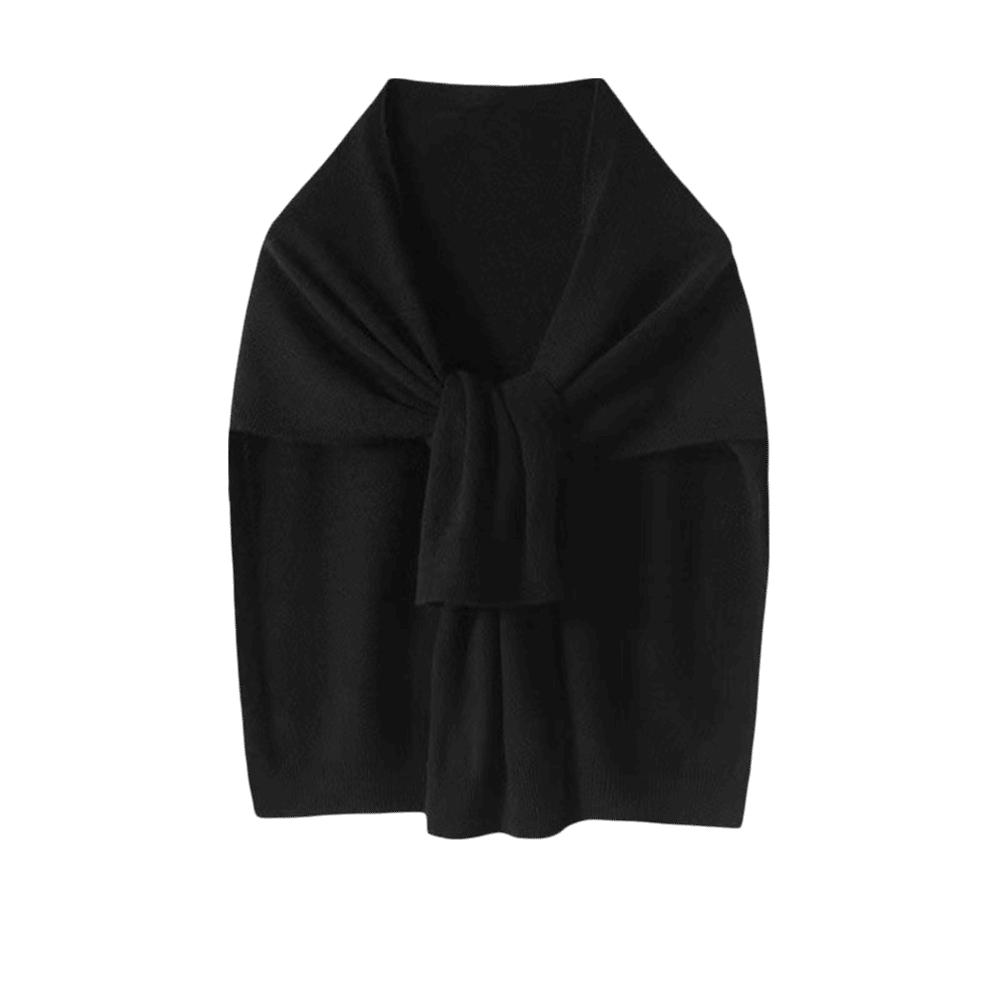 Warm Soft Knit Shawl Polyester Outer Cape Chic Neck Scarf Air-Conditioned Rooms