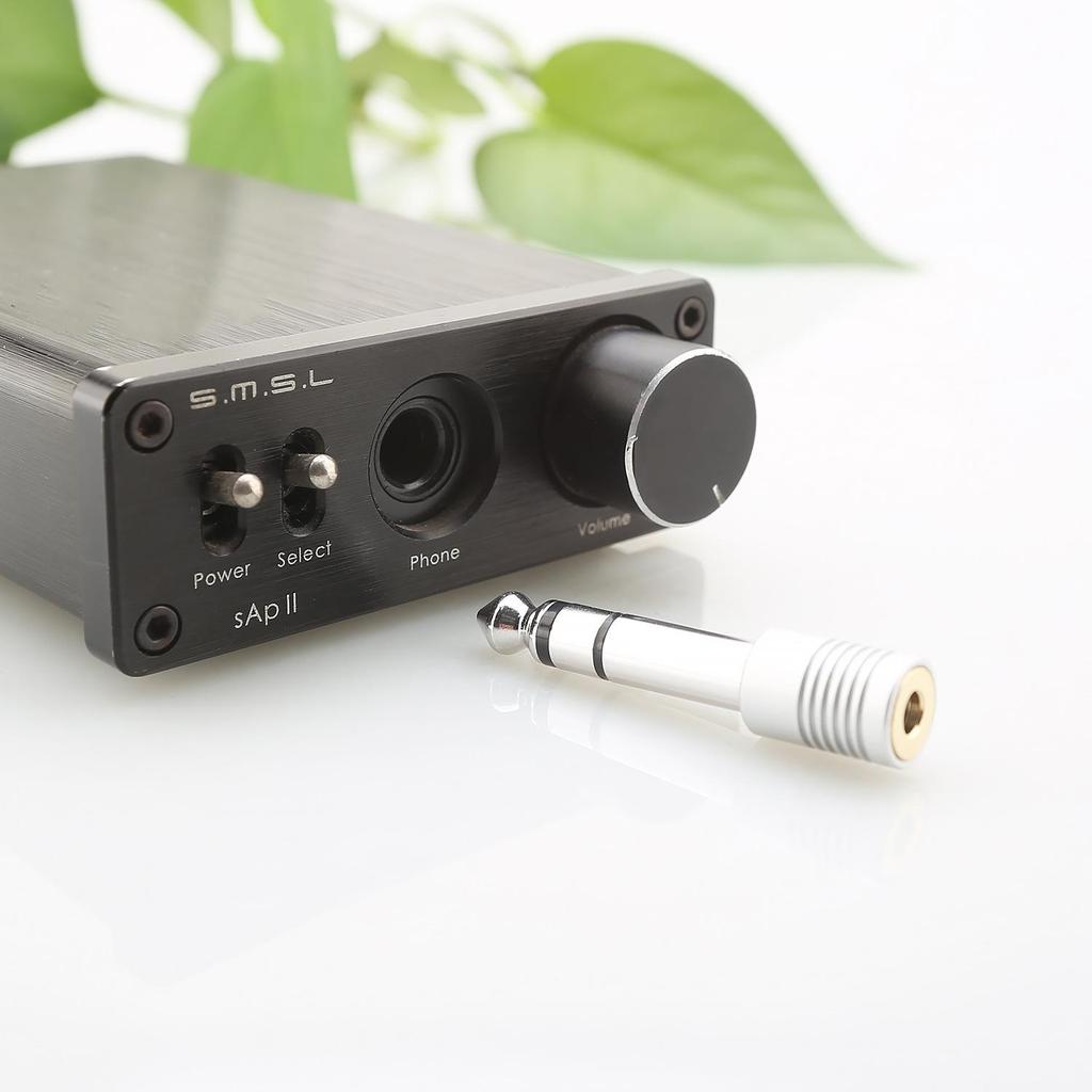 Nickel-Plated 6.35mm to 3.5mm Female Audio Adapter Plug, 3.5mm Female to 6.5mm Stereo Male Headphone Adapter