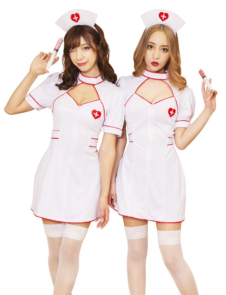 Clearstone GLOWHOLIC Cosplay Zip Up Nurse S White Women's