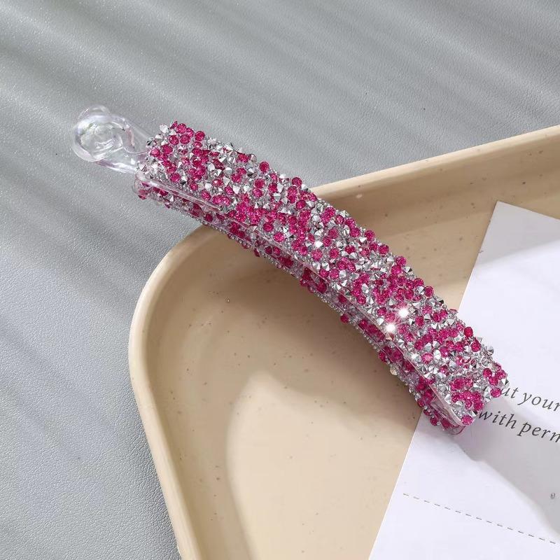 3pcs New Color Pan Hair Banana Clip Light Luxury Stone High-end Fashion Ponytail Clip Hair Accessories Hairpin