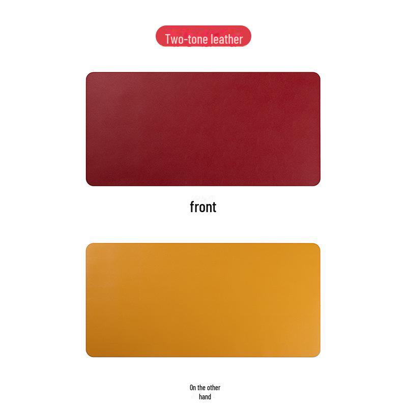 Vlastní velká kožená podložka na stůl pod myš a klávesnici s logem