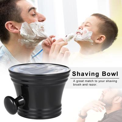 Ciotola da barba in plastica da uomo con manico, tazza per sapone, ciotola per pulizia da barbiere, tazza per zuppa per rasoio