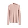 Women's 100% Cashmere High Neck Sweater - Autumn/Winter Rib Knit Base Layer