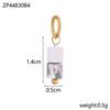Trend Colorful Handmade Natural Stone DIY Necklace Charm Pendant 18K Gold Plated Stainless Steel Accessories Fashion Jewelry