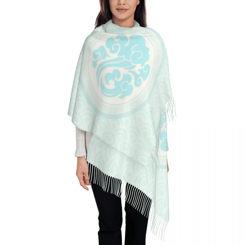 Custom Gusu Lan Sect The Untamed Tassel Scarf Women Soft Mo Dao Zu Shi Wei Wuxian Shawl Wrap Lady Winter Fall Scarves