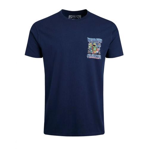 Weird Fish Mens Sea Shanties Back Print T-Shirt L bleu foncé