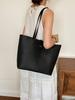 Women's Retro Woven Texture Tote Bag - Stylish Large Capacity Shoulder Handbag for Daily Commute