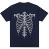 90s Vintage Style Rib Cage Graphic T Shirts Men Women Punk Y2k Harajuku Summer T-shirts Hip Hop Streetwear Oversized Tshirt