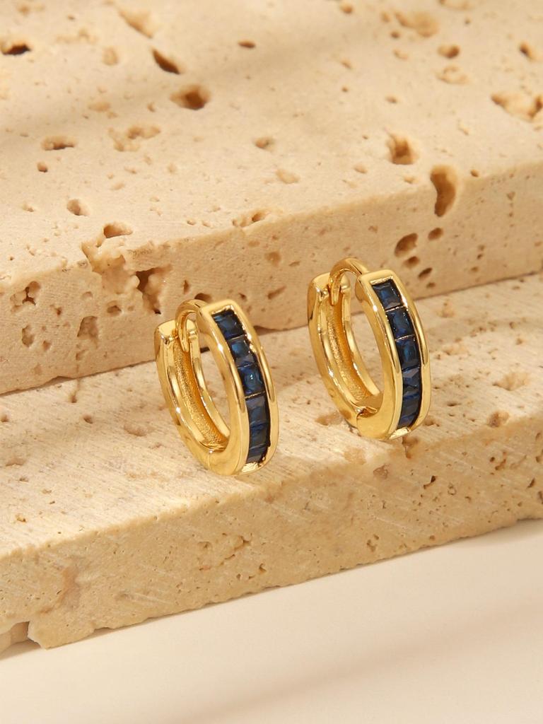 18K Gold Plated Geometric Zircon Ear Cuffs - Luxury Minimalist Women's Earrings