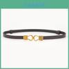 Genuine Leather Womens Adjustable Belt For Summer Dresses With Silver Buckle For Casual Wear