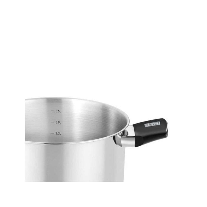 Olla Acero Inoxidable Monix M240218 18cm 3L Full Induction Tapa Vidrio Asas Baquelita