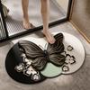 Light Luxury 3D Floral Irregular Shape Diatom Mud Floor Mat - Water-Absorbent, Quick-Drying, Easy Care for Bathroom/Toilet