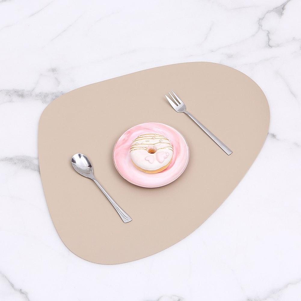 40x30cm Placemats 6pc Oval PU Leather Round Versatile