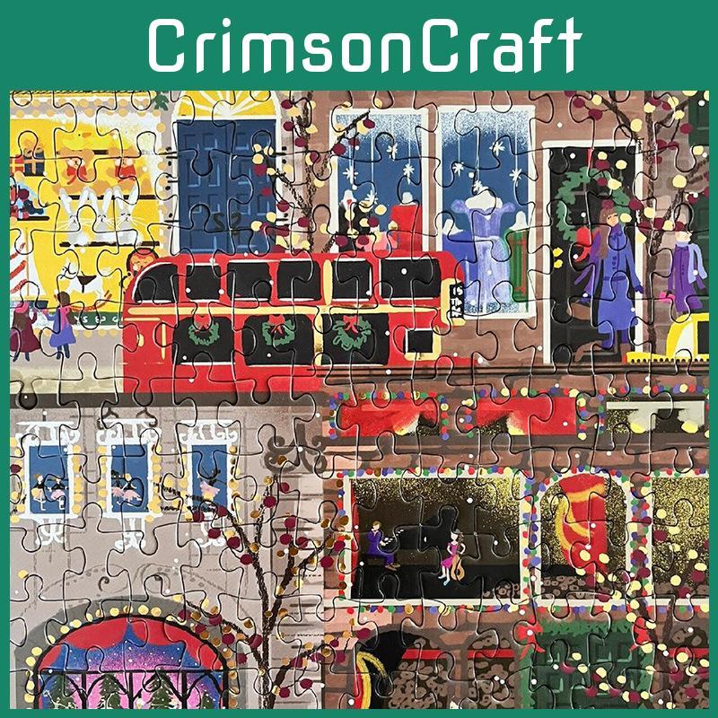 Puzzle Jucărie cu Model Scenă Stradală de Crăciun de Iarnă Pentru Adulți și Eliberare de Stres