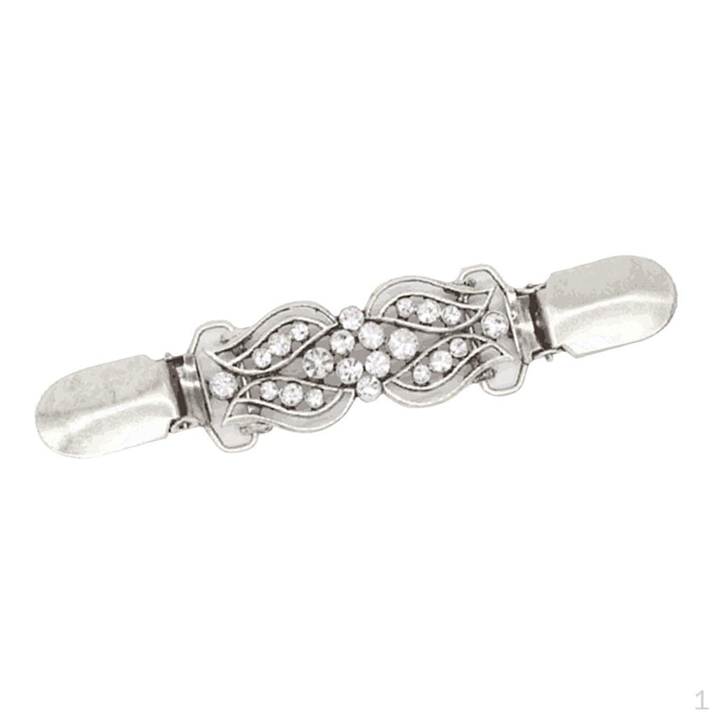 Fashion Cardigan Clip Rhinestone Flower Shawl Shirt