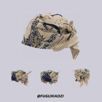Unisex Red Pirate Bandana Hat for Dance, Outdoor Sports, and Cycling