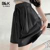 Baleno S&K Damen Ice Silk High-Waisted Casual Shorts