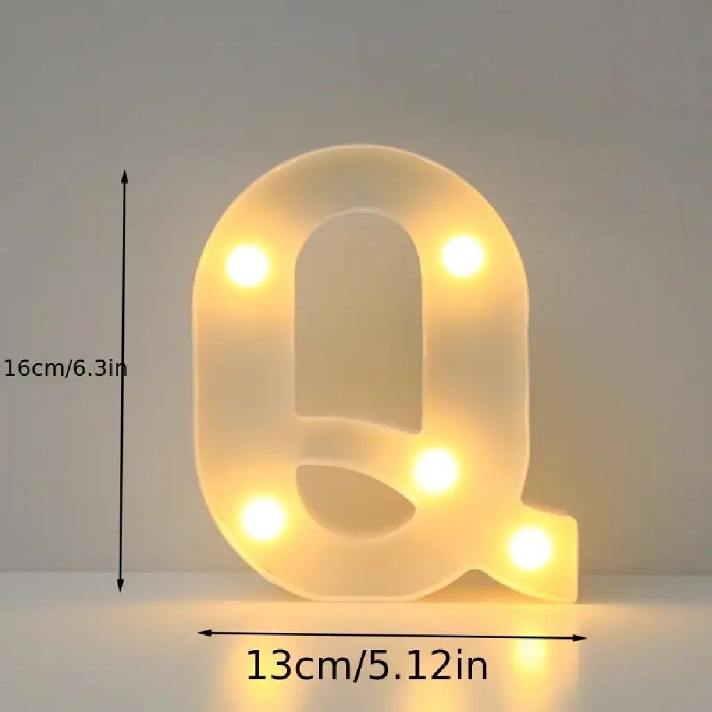 1PC LED Alphabet&Number Lights For Home,Wedding,Proposal,Birthday,Party,Photo Prop, Battery Powered White Decorative Night Light