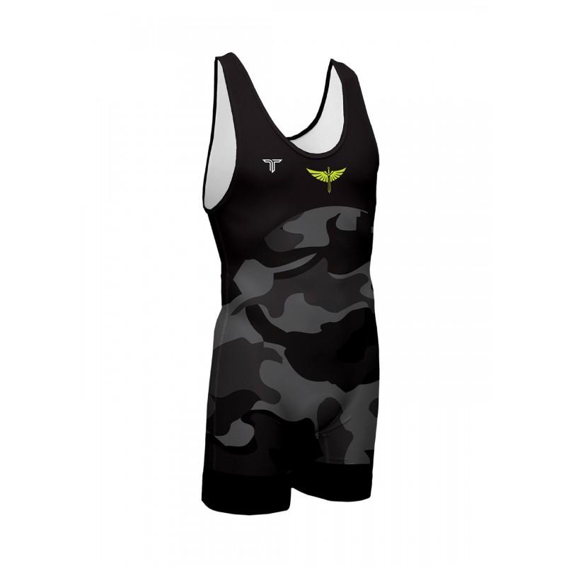 Pánský wrestlingový dres Kompresní atletický top Posilovna Trénink Vzpírání MMA Běh Rychleschnoucí Spandex Lycra