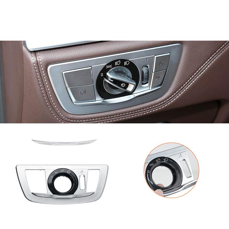 For BMW 7 Series Headlight Switch Cover 730 G11 G12 Light Control Knob Panel Accessories 61319472978 2016-2022