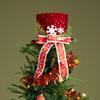 Christmas Tree Topper: Star Hat with Snowflakes and Bow Sequins