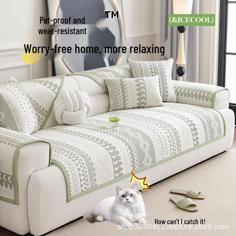 

2026 Summer Luxury Cool Bean Sofa Non-slip Cushion - Lightweight, Cooling Fabric for Summer Use 30x50 cm Lumbar Pillow Cover