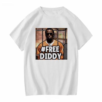 Kostenloses Diddy T-Shirt Freediddy P Rapper Vintage gewaschen Unisex Designer Kleidung Mode Grafik Vielseitig Stilvoll Gedehnt