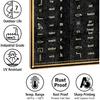 Egyptian Hieroglyphic Alphabet Knowledge Metal Signs Poster, Vintage Decorations Wall Art Decor 8x12 Inches
