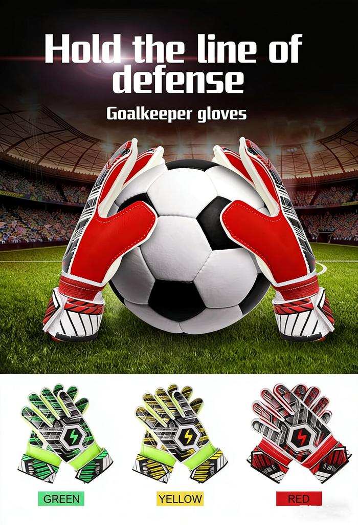 Guantes de Portero de Fútbol Juveniles, Azul Tranquilo, Guante de Fútbol para Niños con Protectores de Dedos
