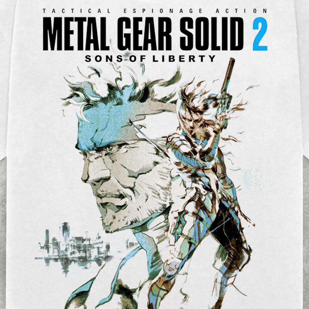 Metal Gear Solid 2 T-Shirt Y2K Taktisches Spionage-Herren-T-Shirt Paar Lässig Locker Sitzend Ganzjahres Streetwear T-Shirt