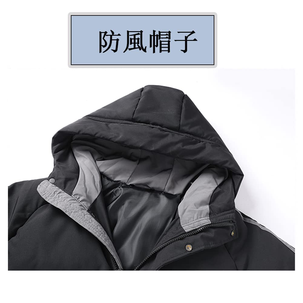 Anzn Down Hooded Casual Cold Plus Sizes Solid Perfect for or Winter Wear Men's Coat, Jacket, Protection, Water-Repellent, Windproof, Warm, Available,