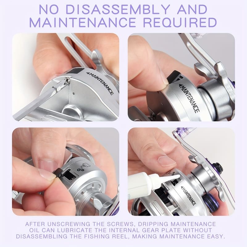 Long-distance Casting Lure Water Drop Wheel  Metal Gapless Fishing Reel High-speed Ratio Outdoor Fishing Tool Suitable for Saltwater and Freshwater