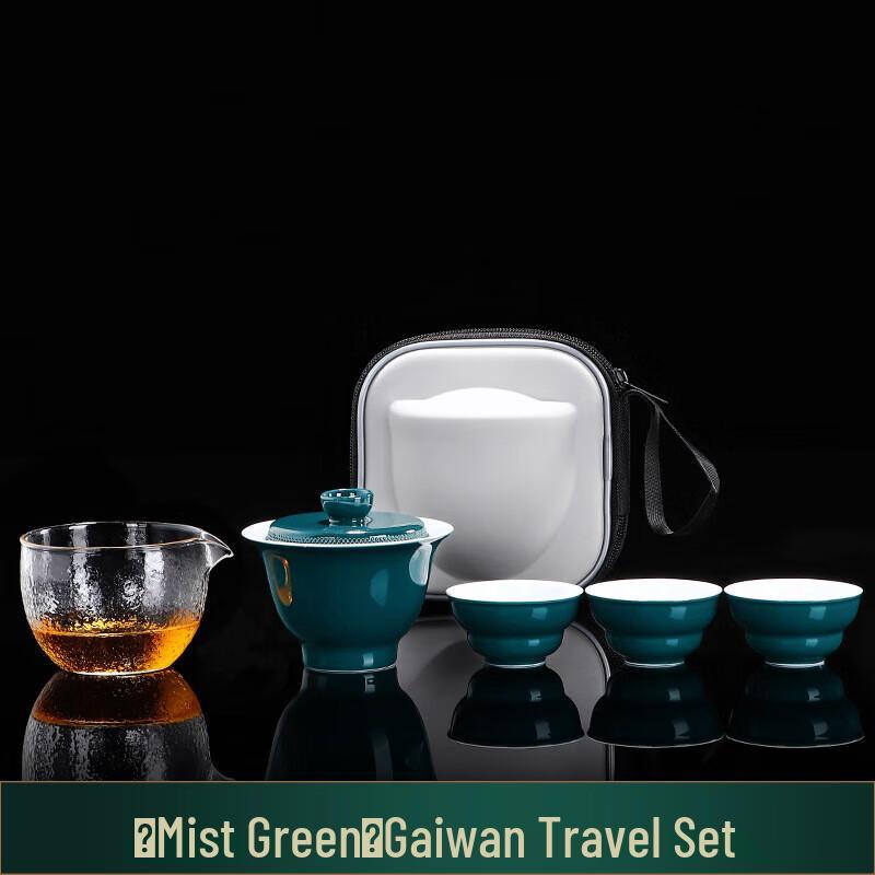 Portable Ceramic Tea Set with Gaiwan