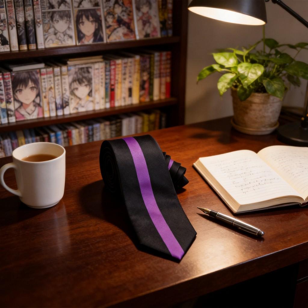 Ouran High School Host Club Tie For Party Events With Polyester Silk Material And Striped Design