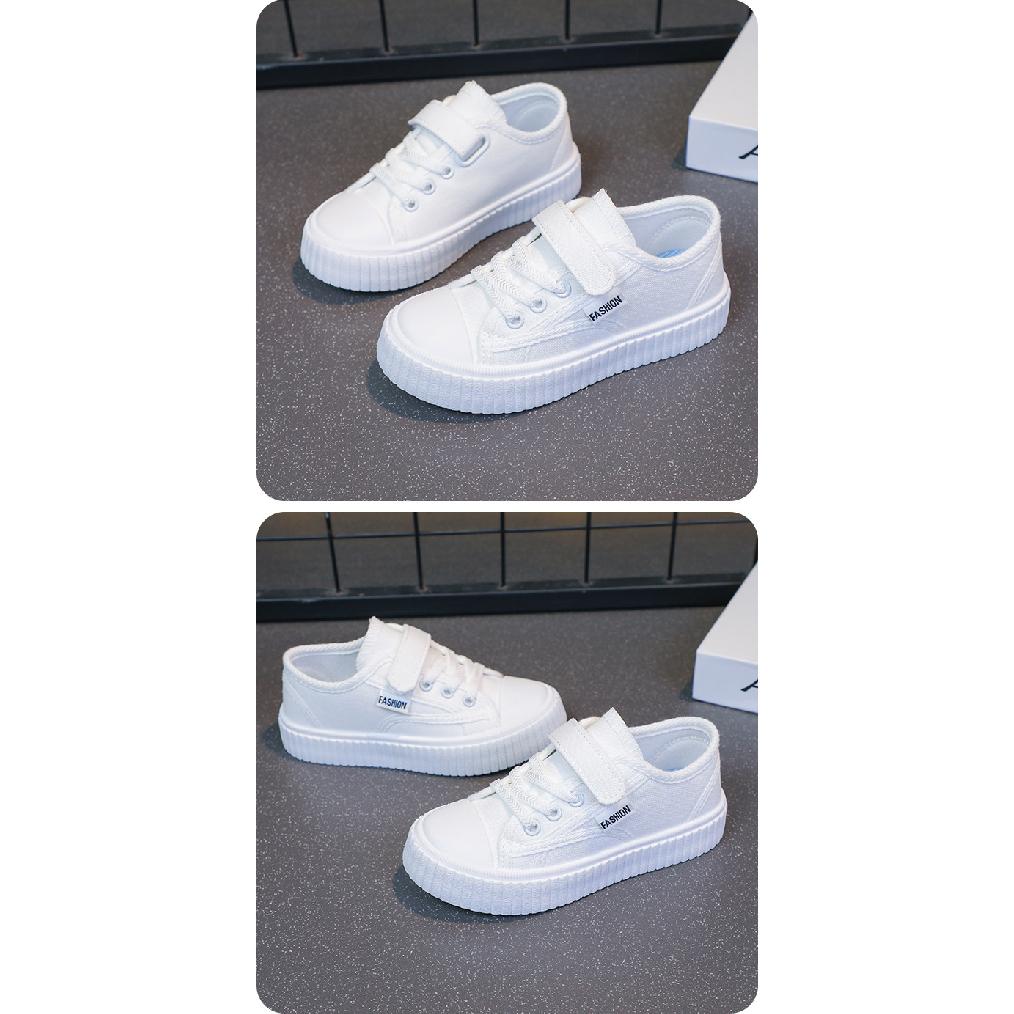 Frühling Neue Kinder Weiße Schuhe Jungen und Mädchen Canvas Schuhe Atmungsaktive Sneaker Performance Grundschüler Weiße Einzelne Schuhe