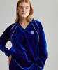Minasu Velvet V-Neck Top_Navy