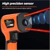 Non-contact Infrared Thermometer -40°C~1600°C High Temperature Meter with K-type Probe Laser Pyrometer Adjust Emissivity