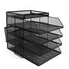 YGORTECH Document A4 Letter Vertical Letter Desktop Document Stackable Document Storage Case with Pen Mesh Metal Document Small Item Storage for and