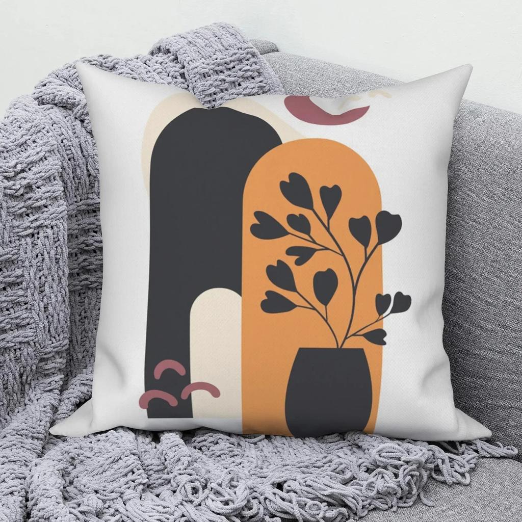 Car Living Room Sofa Cushion Cover Luxury Home Decoration Pillow Cover Abstract Creative Leaf Print Pattern Cushion Cover