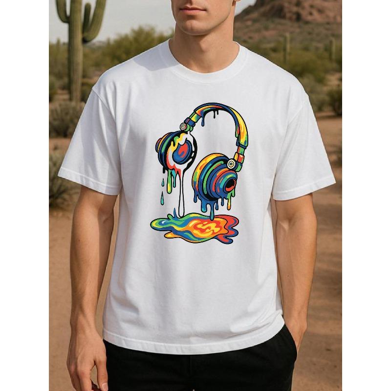 

European sizes Print Mens T-Shirt | Soft, Medium-Stretch Blend Fabric, Regular Fit, Comfortable and Versatile, Perfect for Everyday Casual Wear 4XL білий