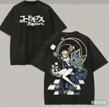 Hot Vintage Washed Code Geass C.C. Graphic T Shirt Soft Cotton Short Sleeve Oversized Loose Unisex Anime Manga Streetwear Tops 1