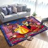 1 Stück Disney Die Schöne und das Biest Muster Teppich Bereichsteppich Rutschfester Teppich Handwaschbar Fußmatte Geeignet für Wohnzimmer Schlafzimmer Heimdekoration