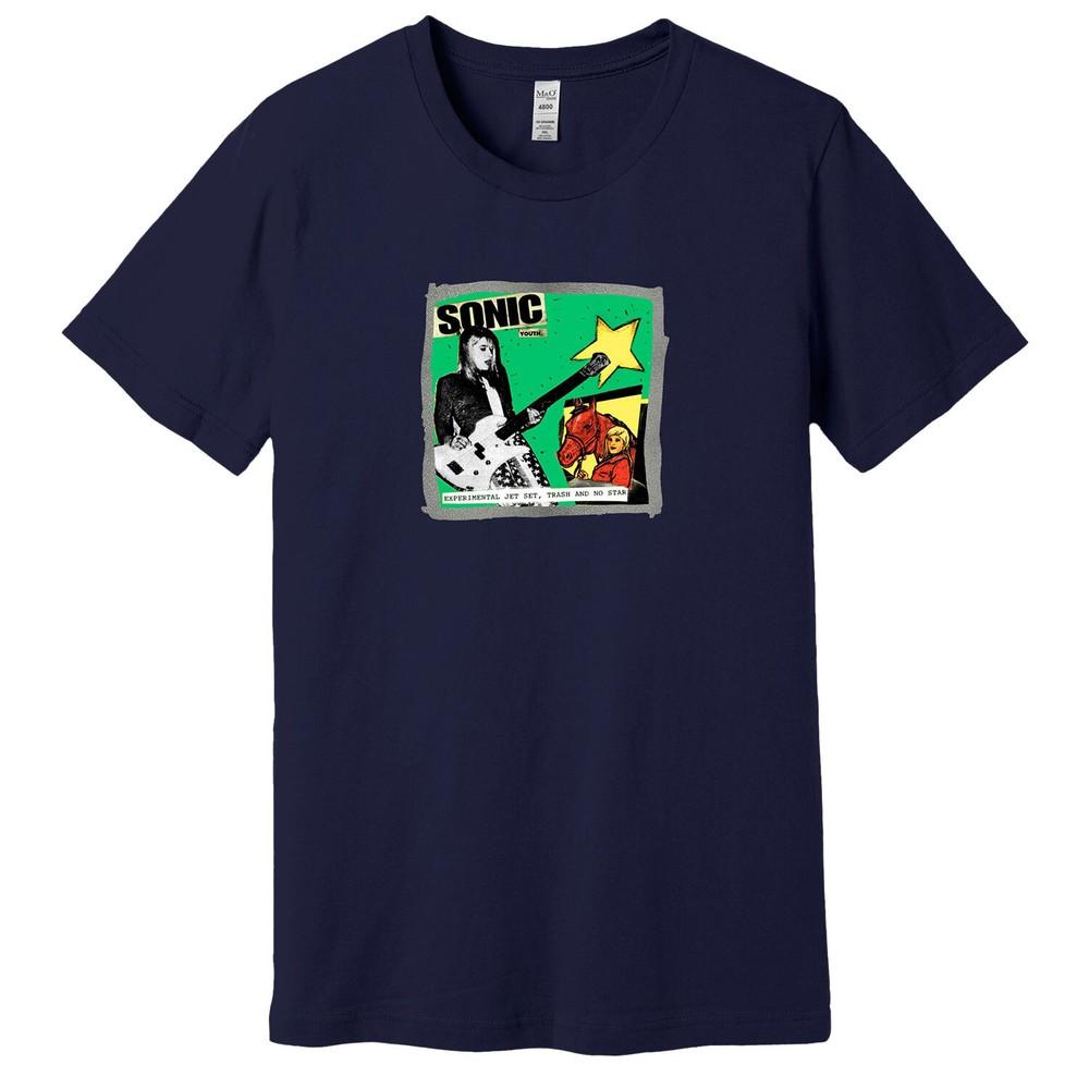 Men's Sonic Youth Experimental Jet Set T-shirt Navy Unisex T-Shirt