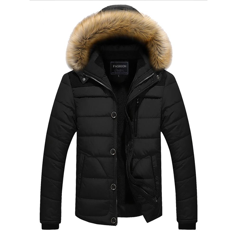 2025 Winter New Popular Men's Padded Jacket Thickened Padded Jacket Korean Version Hooded Collar Padded Jacket Men