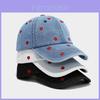 Denim-Baseballkappe mit gesticktem Herz und Sonnenschutz für Freizeit und Outdoor