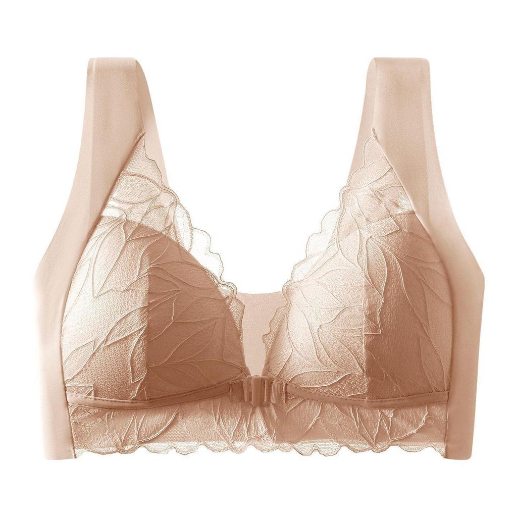 Sexy Lace Front Closure Push-up Triangle Bra