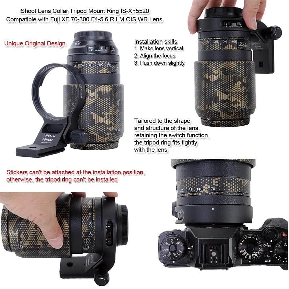 Camera tripod mount lens support lens bracket tripod tripod mount compatible with Fuji XF R LM OIS and Fujifilm XF R LM OIS quick release plate with