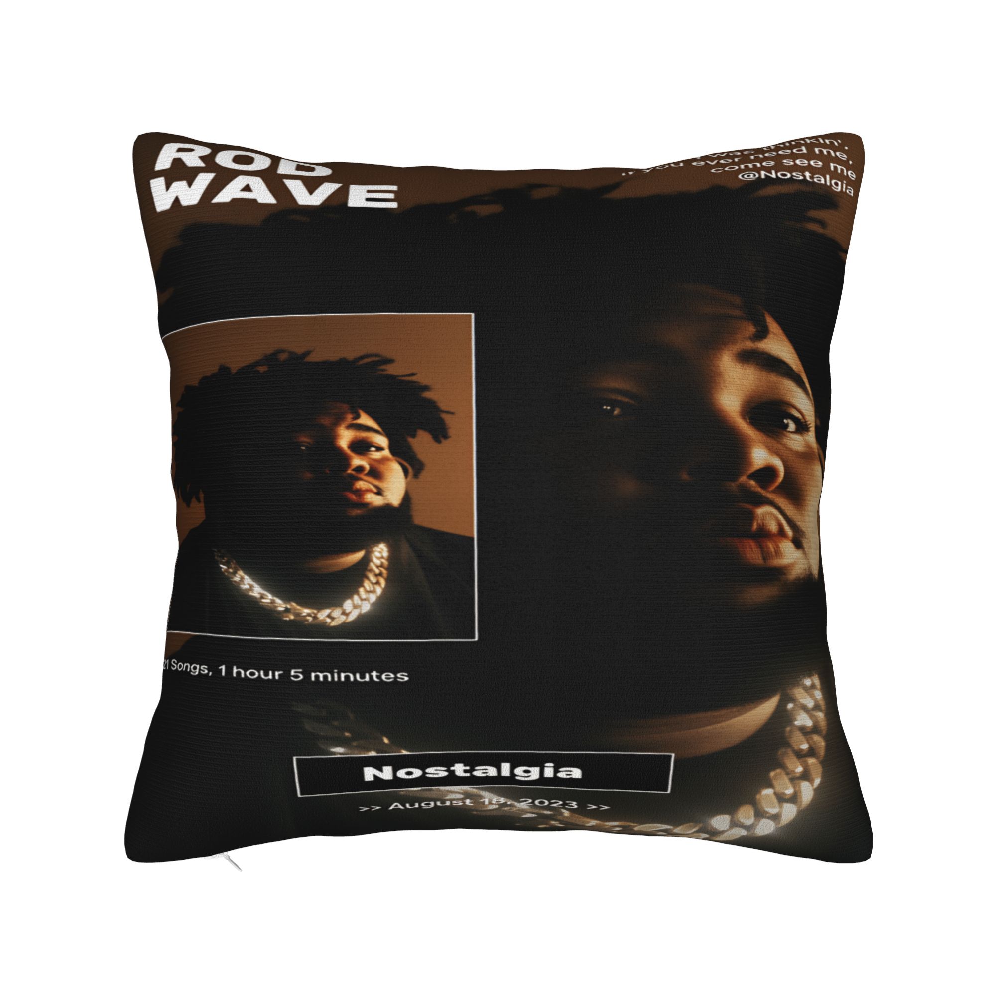 Rapper R-Rod Wave Pillow Cover  Fashion Pillow Case For Wedding Party Home Decor Graphic Pillowcases Gift 12x12Inch