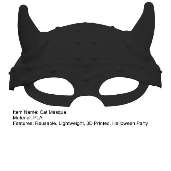 3D-gedruckte Katzenmaske Lustige Wikinger-Katzen-Gesichtsmaske für Maskerade Cosplay Kostüm Halloween Party Zubehör