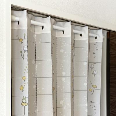 Noren Kobo Accordion Curtain Ghibli My Neighbor Totoro Putter Curtain Room Divider Curtain Dandelion Fluffy Gray Width 96 X Length 200 Cm 98329